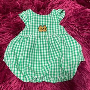 Notre Dame bubble romper with ruffles